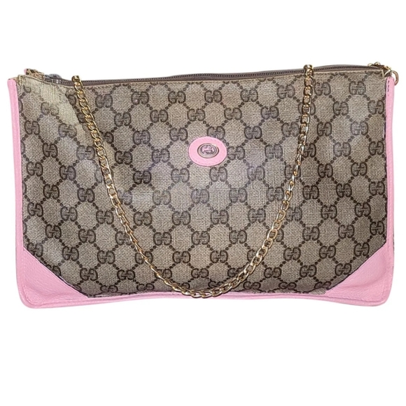 Gucci GG Supreme Interlocking  Clutch  Toiletry Crossbody Bag Authentic Vintage - Picture 2 of 16